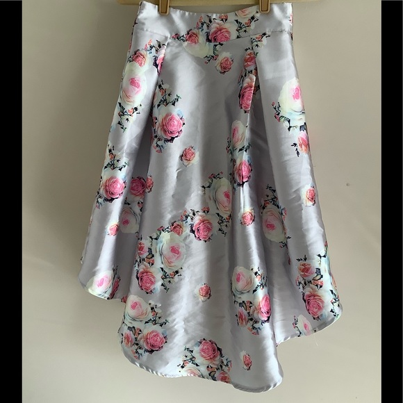 Chi Chi London Floral Hi-Low Skirt - Picture 2 of 8